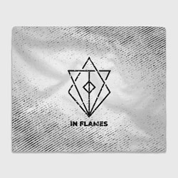 Плед флисовый In Flames с потертостями на светлом фоне, цвет: 3D-велсофт