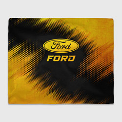 Плед флисовый Ford - gold gradient, цвет: 3D-велсофт