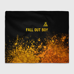 Плед флисовый Fall Out Boy - gold gradient: символ сверху, цвет: 3D-велсофт