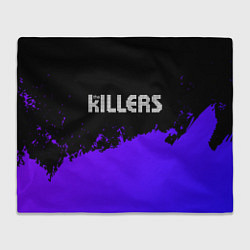 Плед флисовый The Killers purple grunge, цвет: 3D-велсофт