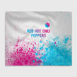 Плед флисовый Red Hot Chili Peppers neon gradient style: символ, цвет: 3D-велсофт