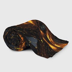 Плед флисовый Black gold texture, цвет: 3D-велсофт — фото 2