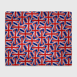 Плед флисовый Флаги Великобритании, цвет: 3D-велсофт