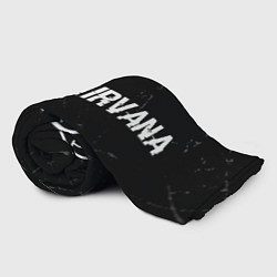 Плед флисовый Nirvana glitch на темном фоне: надпись и символ, цвет: 3D-велсофт — фото 2