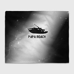 Плед флисовый Papa Roach glitch на светлом фоне, цвет: 3D-велсофт