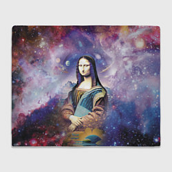 Плед флисовый Мона Лиза - космическая фантазия, цвет: 3D-велсофт