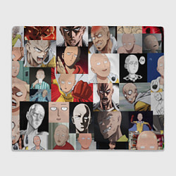 Плед флисовый Saitama - many faces, цвет: 3D-велсофт