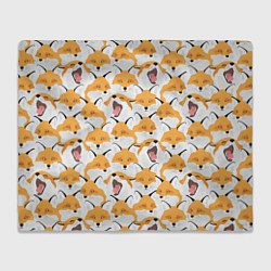 Плед флисовый Хитрые лисы, цвет: 3D-велсофт