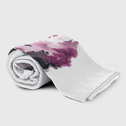 Плед флисовый Японские мотивы - фиолетовый, цвет: 3D-велсофт — фото 2