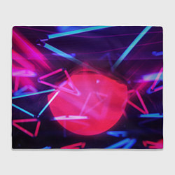 Плед флисовый Неоновые лампы, цвет: 3D-велсофт