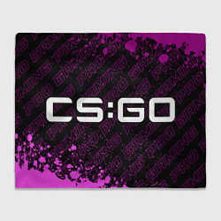 Плед флисовый Counter Strike pro gaming: надпись и символ, цвет: 3D-велсофт