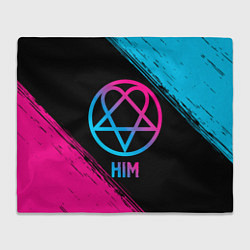 Плед флисовый HIM - neon gradient, цвет: 3D-велсофт