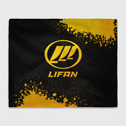 Плед флисовый Lifan - gold gradient, цвет: 3D-велсофт