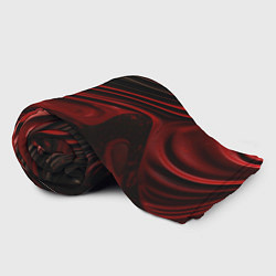 Плед флисовый Кожаная красная и черная текстура, цвет: 3D-велсофт — фото 2