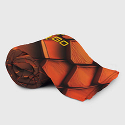 Плед флисовый CSGO orange logo, цвет: 3D-велсофт — фото 2