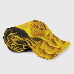 Плед флисовый Желтая объемная текстура, цвет: 3D-велсофт — фото 2