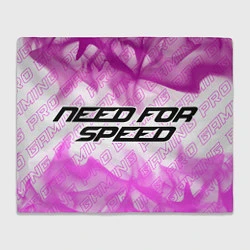 Плед флисовый Need for Speed pro gaming: надпись и символ, цвет: 3D-велсофт