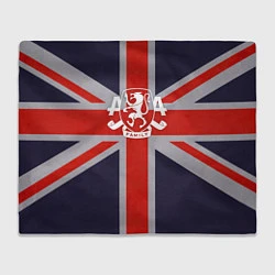 Плед флисовый Asking Alexandria британский флаг, цвет: 3D-велсофт