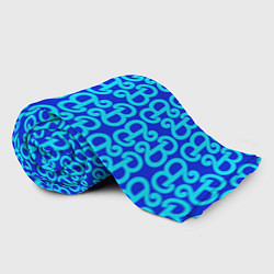 Плед флисовый Логотип Барби - синий паттерн, цвет: 3D-велсофт — фото 2