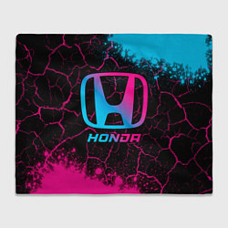 Плед флисовый Honda - neon gradient, цвет: 3D-велсофт