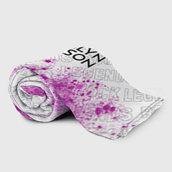 Плед флисовый Marilyn Manson rock legends: символ сверху, цвет: 3D-велсофт — фото 2