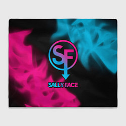 Плед флисовый Sally Face - neon gradient, цвет: 3D-велсофт