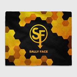 Плед флисовый Sally Face - gold gradient, цвет: 3D-велсофт