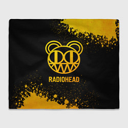 Плед флисовый Radiohead - gold gradient, цвет: 3D-велсофт