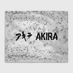 Плед флисовый Akira glitch на светлом фоне: надпись и символ, цвет: 3D-велсофт