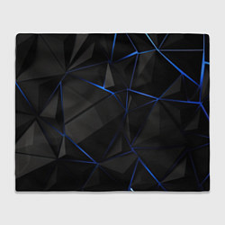 Плед флисовый Black blue style, цвет: 3D-велсофт