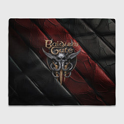 Плед флисовый Baldurs Gate 3 logo dark, цвет: 3D-велсофт