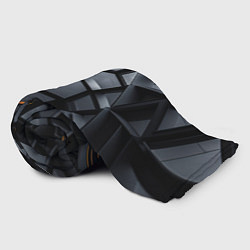 Плед флисовый Объемная черная конструкция, цвет: 3D-велсофт — фото 2