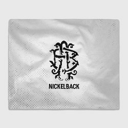 Плед флисовый Nickelback glitch на светлом фоне, цвет: 3D-велсофт