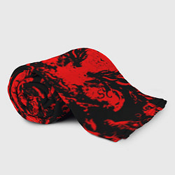 Плед флисовый Черный дракон на красном небе, цвет: 3D-велсофт — фото 2