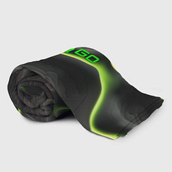 Плед флисовый CSGO green black logo, цвет: 3D-велсофт — фото 2