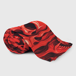 Плед флисовый Черепа красные, цвет: 3D-велсофт — фото 2