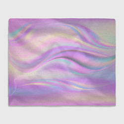 Плед флисовый Рвдужные волны, цвет: 3D-велсофт