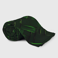 Плед флисовый Зеленые элементы абстракция, цвет: 3D-велсофт — фото 2
