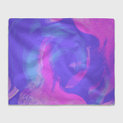 Плед флисовый Сиреневая абстракция, цвет: 3D-велсофт