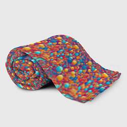 Плед флисовый Разноцветные пузырики узор, цвет: 3D-велсофт — фото 2