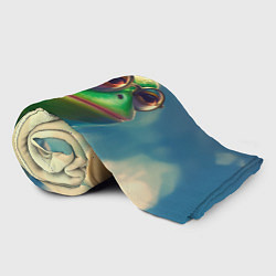 Плед флисовый Лягушка Пепе, цвет: 3D-велсофт — фото 2