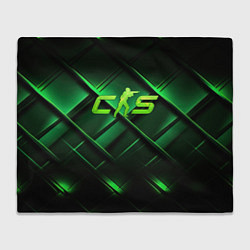 Плед флисовый CS2 green background, цвет: 3D-велсофт