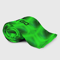 Плед флисовый CSGO green logo, цвет: 3D-велсофт — фото 2