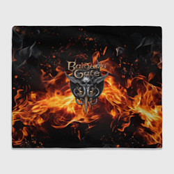Плед Baldurs Gate 3 fire logo