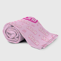 Плед флисовый Виктория - паттерн Барби розовый, цвет: 3D-велсофт — фото 2