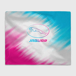 Плед флисовый Jaguar neon gradient style, цвет: 3D-велсофт