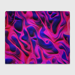 Плед флисовый Pink blue abstract, цвет: 3D-велсофт