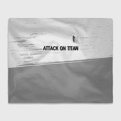Плед флисовый Attack on Titan glitch на светлом фоне: символ све, цвет: 3D-велсофт