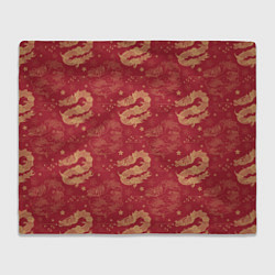 Плед флисовый The chinese dragon pattern, цвет: 3D-велсофт