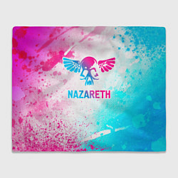 Плед флисовый Nazareth neon gradient style, цвет: 3D-велсофт